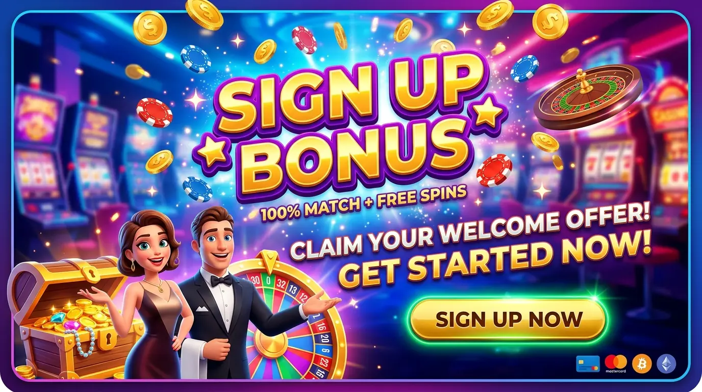 Just Spin sign up bonus